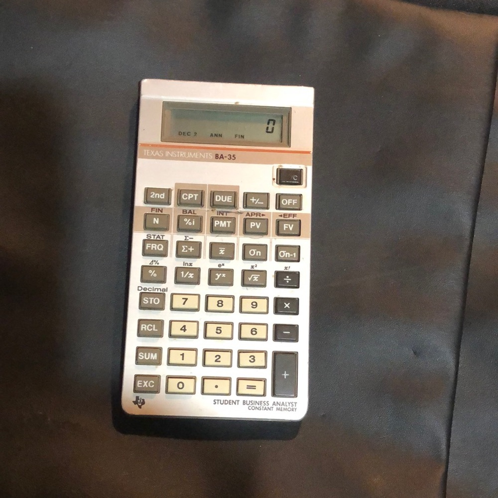 Calculator Texas Instruments BA-35 business Analyst
